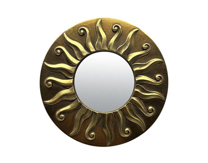 MIROIR SOLEIL DORE DIAM 17,5CM