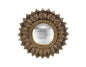 MIROIR FEUILLES CONVEXE DORE 19,5cm