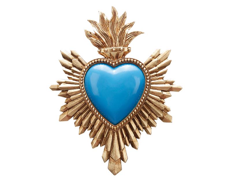DECO MURALE EX-VOTO BLEU 14,4X18,5CM