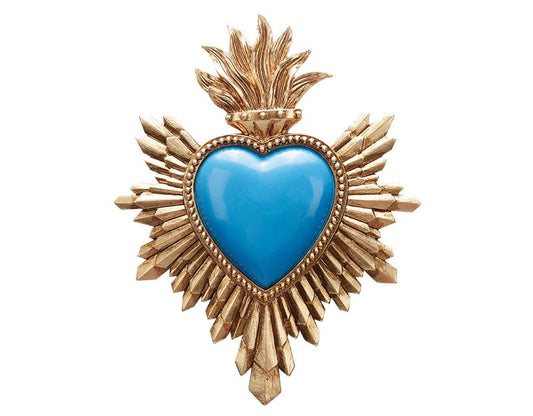 DECO MURALE EX-VOTO BLEU 14,4X18,5CM
