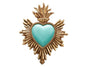 DECO MURALE EX-VOTO TURQUOISE 14,4X18,5CM