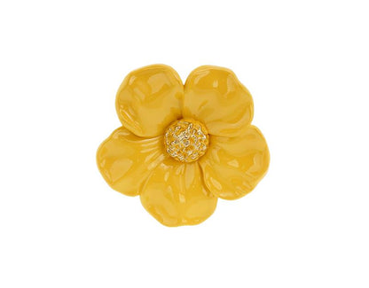 DECO MURALE FLEUR JAUNE 12CM