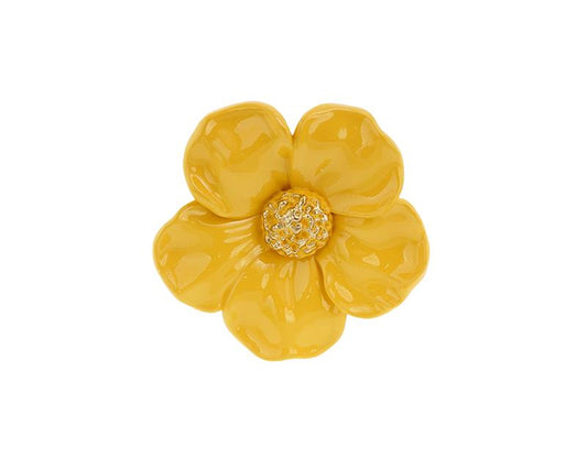 DECO MURALE FLEUR JAUNE 12CM