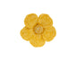 DECO MURALE FLEUR JAUNE 12CM