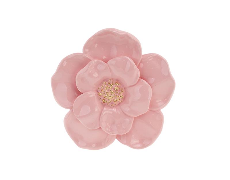 DECO MURALE FLEUR ROSE 15CM