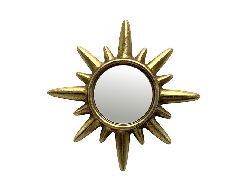 MIROIR ALIENOR SOLEIL DORE 15,5CM