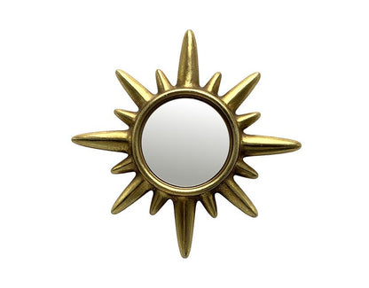 MIROIR ALIENOR SOLEIL DORE 15,5CM