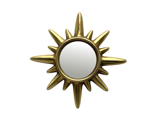 MIROIR ALIENOR SOLEIL DORE 15,5CM
