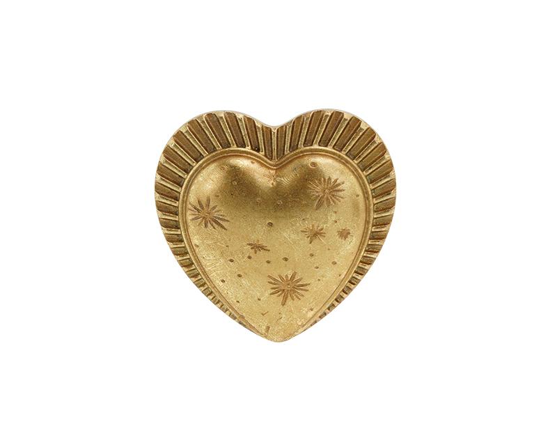 DECO MURALE COEUR ETOILES DORE 8X8CM