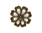 DECO MURALE FLEUR MIROIR DORE 12,3CM