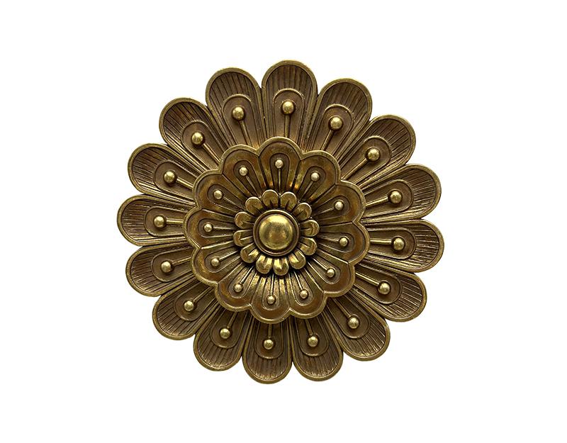 DECO MURALE FLEUR DORE 15CM