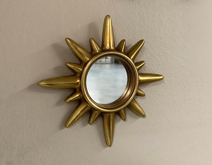 MIROIR ALIENOR SOLEIL DORE 15,5CM