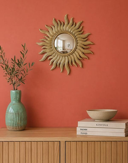 MIROIR AVA CONVEXE SOLEIL DORE 26CM