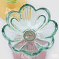 BOUGEOIR EN VERRE FLEUR AVEC PIED H13,5 D11