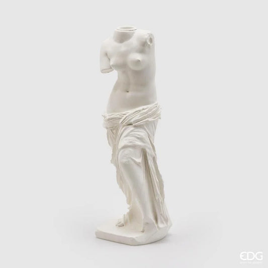 CHANDELIER STATUE ANTIQUE H32 / BLANC