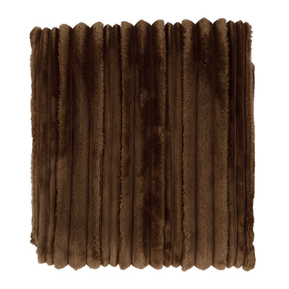 PLAID KLOSEN BRUN 145X125CM VELOURS POLYESTER