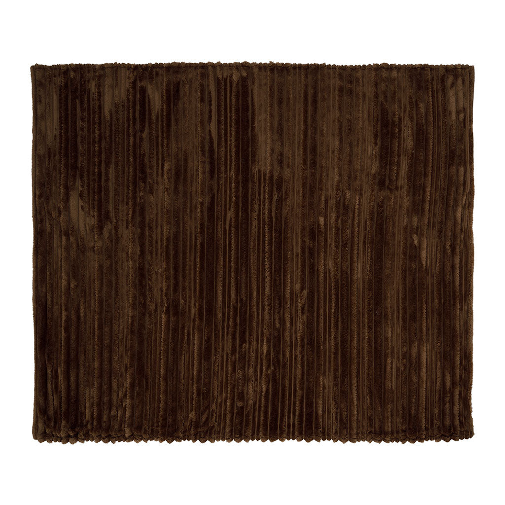 PLAID KLOSEN BRUN 145X125CM VELOURS POLYESTER