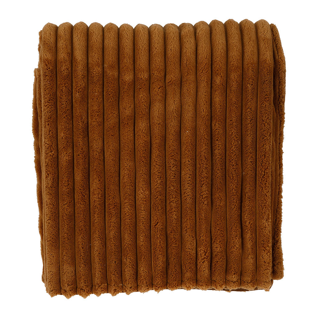 PLAID KLOSEN CAMEL 145X125CM VELOURS POLYESTER