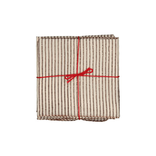 Serviette de table x4 Stripe Ecureuil