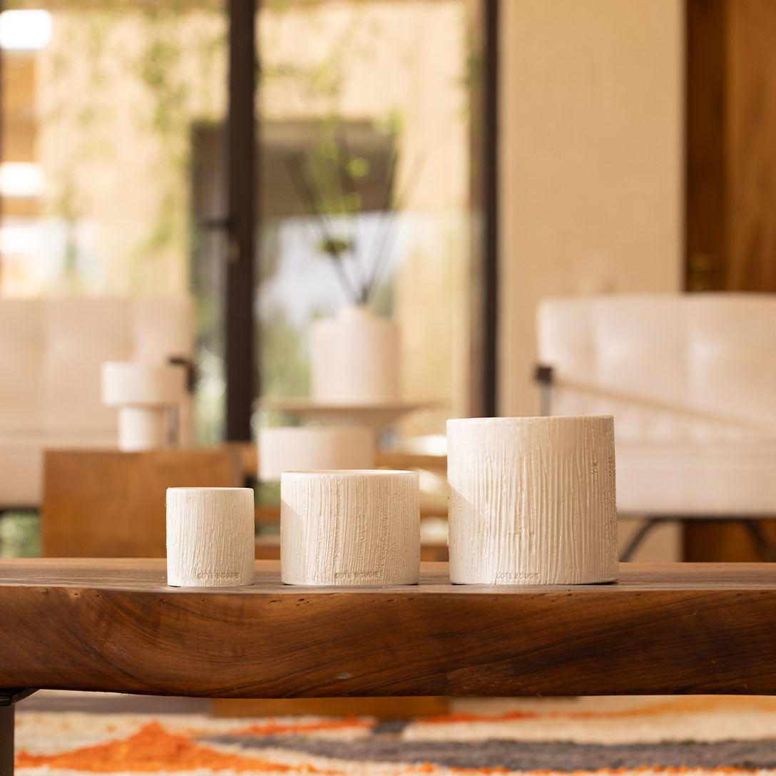 Bougie STRIÉE BLANC senteur mon bel oranger Taille S