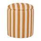TABOURET COFFRE BELLY CAMEL+ECRU D38XH42.5 COTON