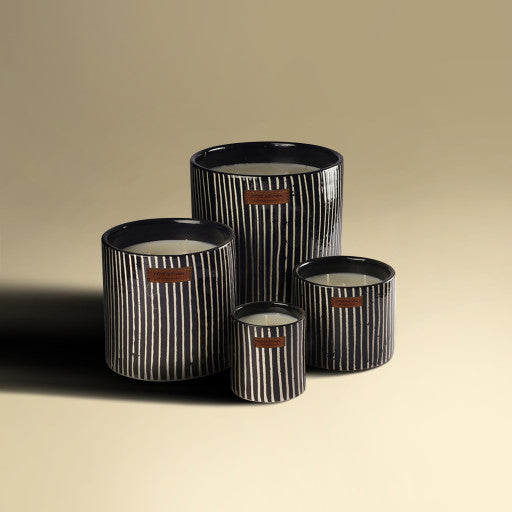 Bougie ZÉBRÉ NOIR Senteur Mandarine Majorelle Taille S